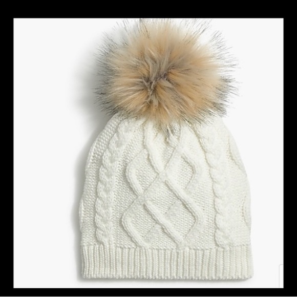 NWT J Crew pom-pom hat